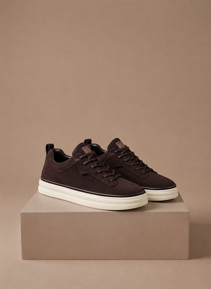 Komfrt Men's Classic Suede Slip-Ons – Black