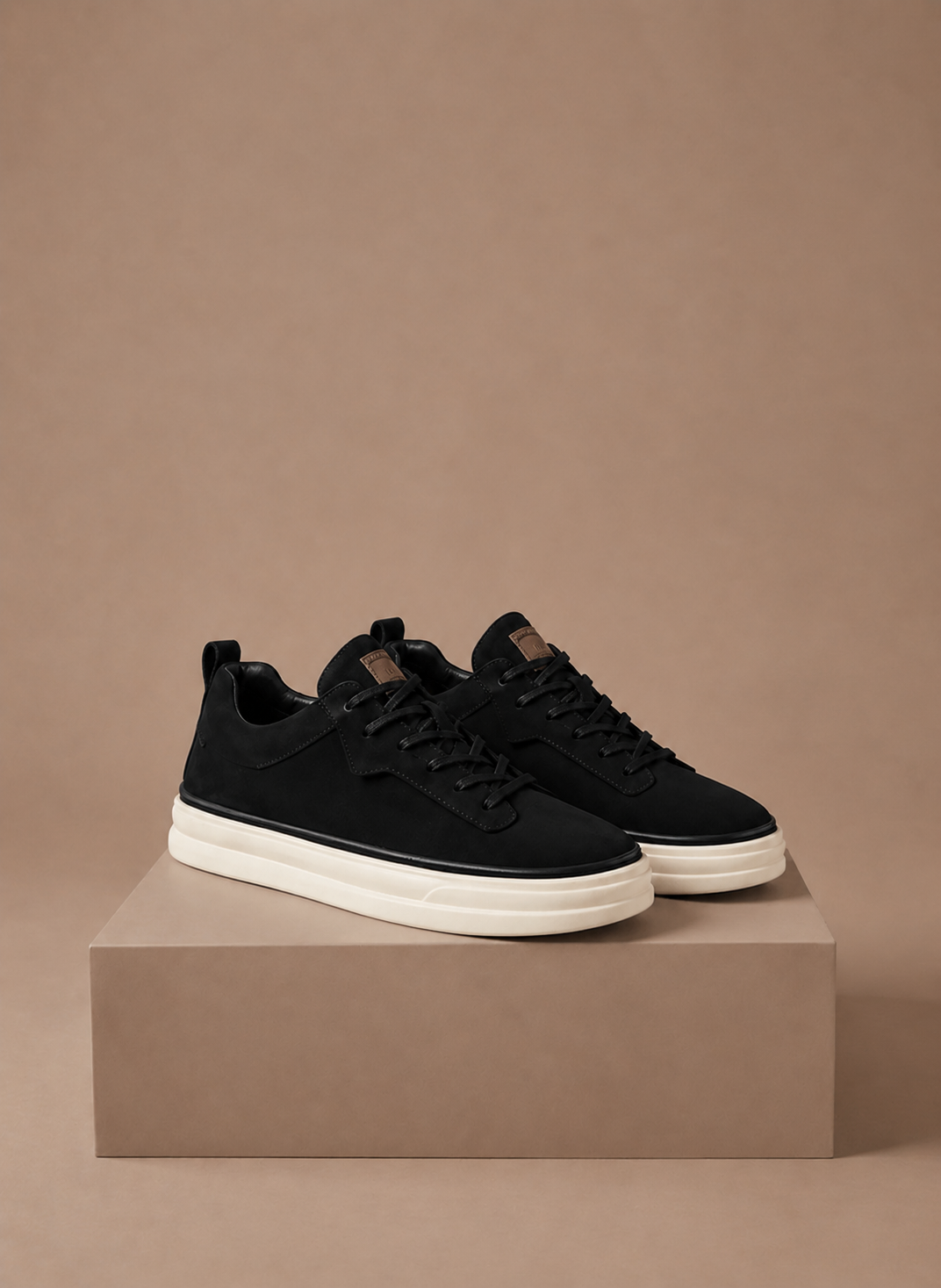 Komfrt Men's Classic Suede Slip-Ons – Black