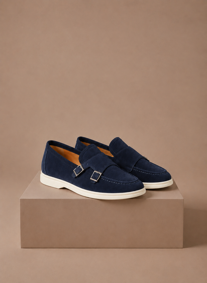 Komfrt Men's Lightweight Suede Loafers – Dark Blue