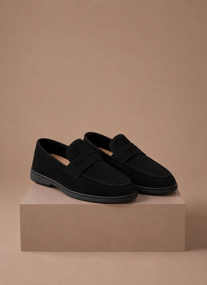 Komfrt Men's Summer Slip-On Loafers – Black