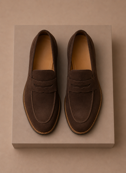 Komfrt Men's Suede Penny Loafers