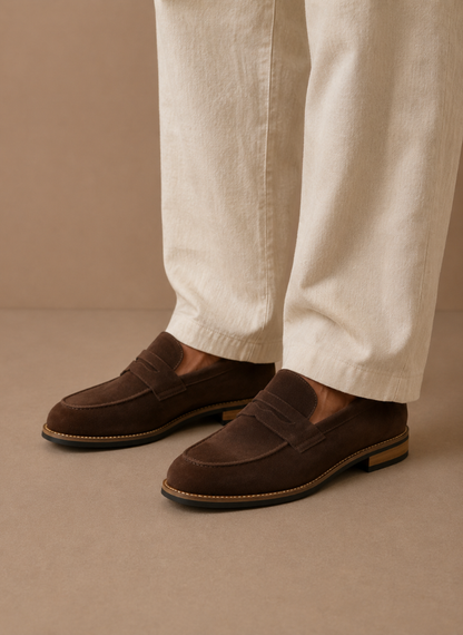 Komfrt Men's Suede Penny Loafers