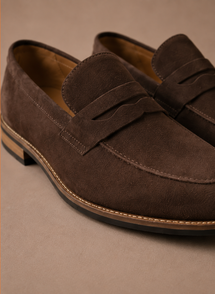 Komfrt Men's Suede Penny Loafers