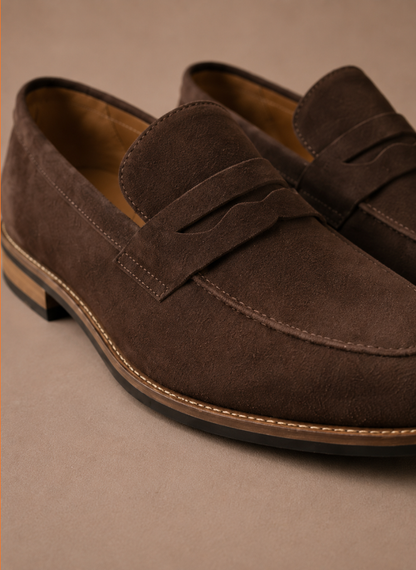 Komfrt Men's Suede Penny Loafers