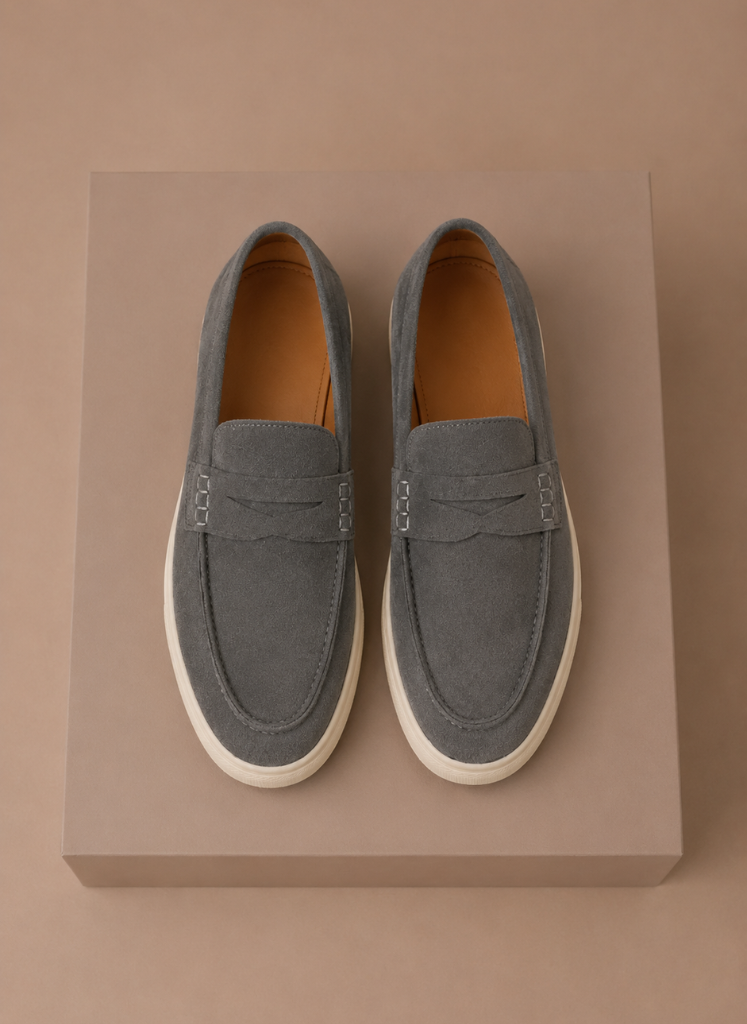 Komfrt Men's Lightweight Suede Penny Loafers