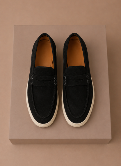 Komfrt Men's Lightweight Suede Penny Loafers