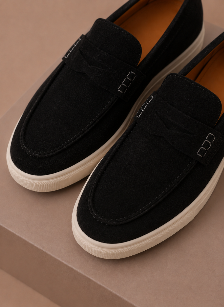 Komfrt Men's Lightweight Suede Penny Loafers