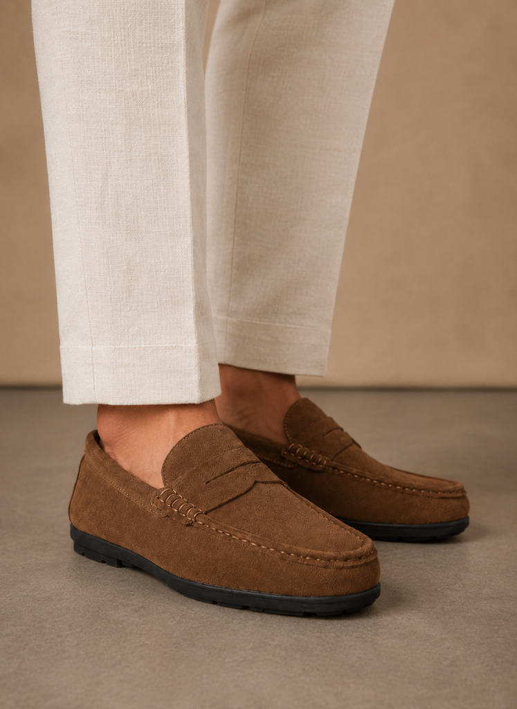 Komfrt Men's Suede Driving Loafers