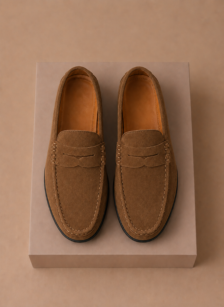 Komfrt Men's Suede Driving Loafers