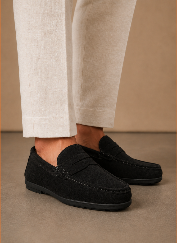 Komfrt Men's Suede Driving Loafers