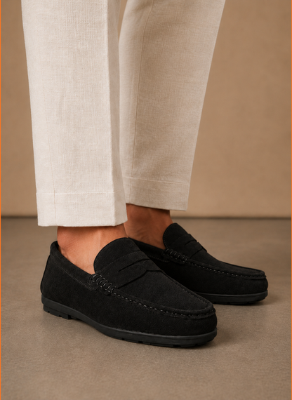 Komfrt Men's Suede Driving Loafers