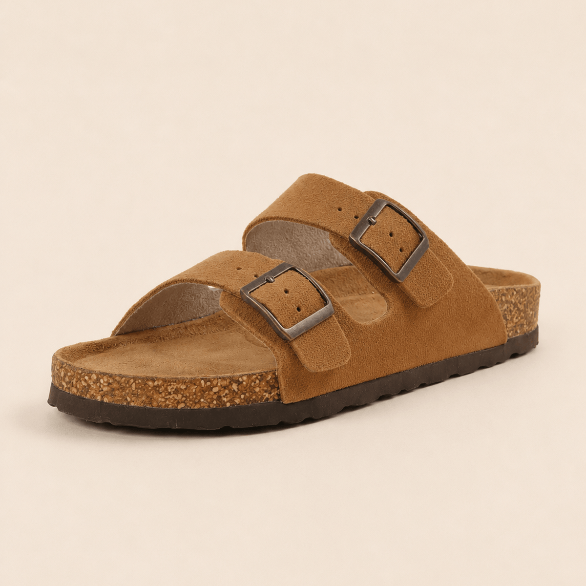 Komfrt Suede Sandals – Camel