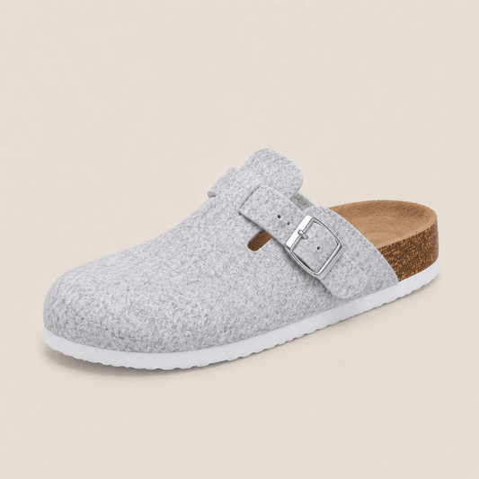 Komfrt Felt Clog Slippers – Light Grey