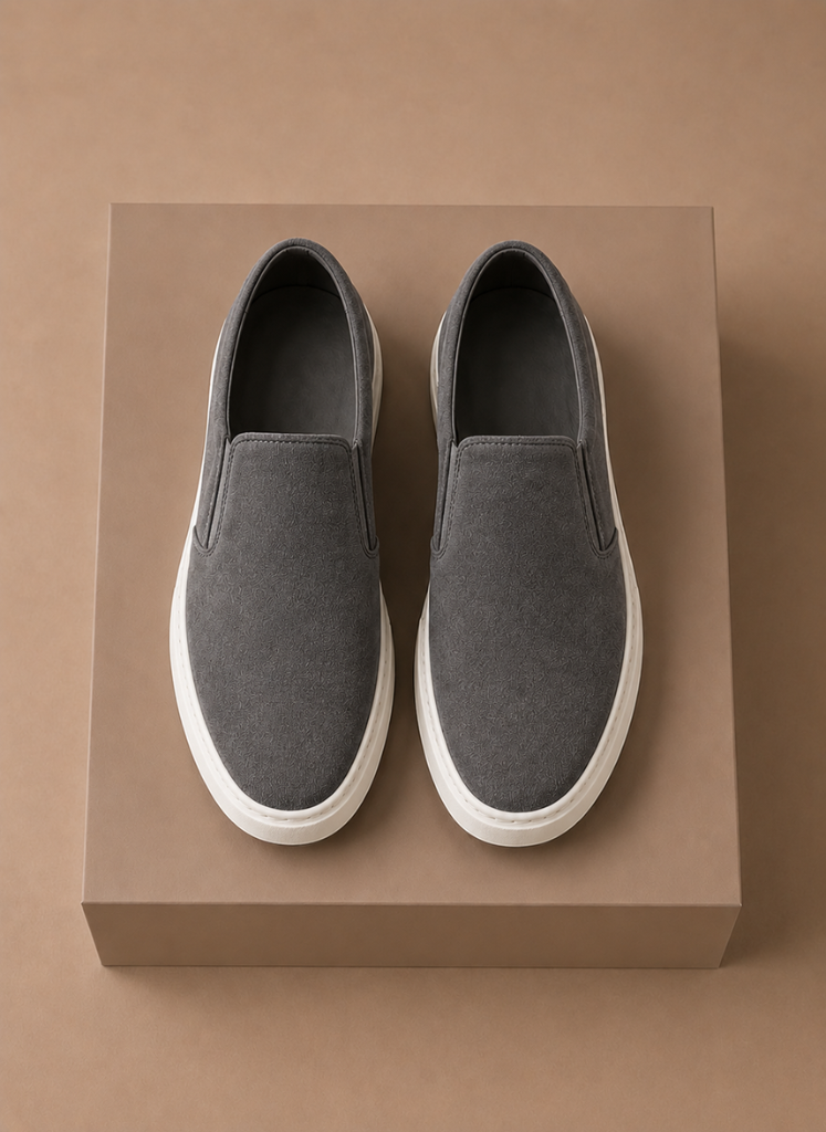 Komfrt Men's Elastic Suede Slip-On Sneakers