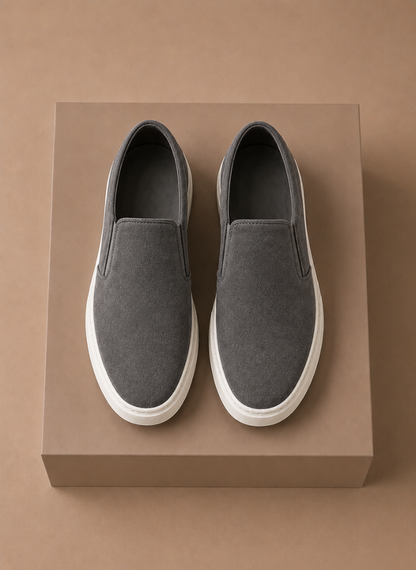 Komfrt Men's Elastic Suede Slip-On Sneakers