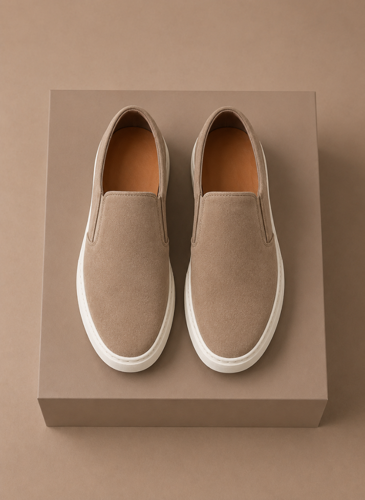 Komfrt Men's Elastic Suede Slip-On Sneakers