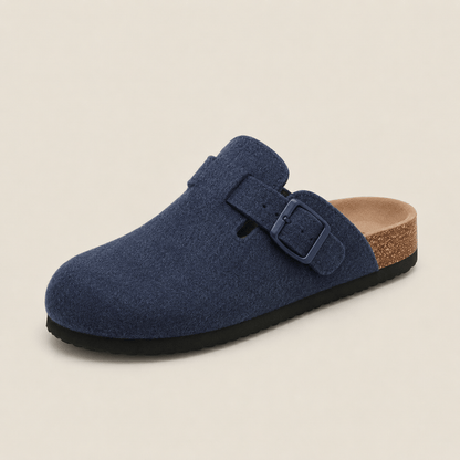 Komfrt Felt Clog Slippers – Navy