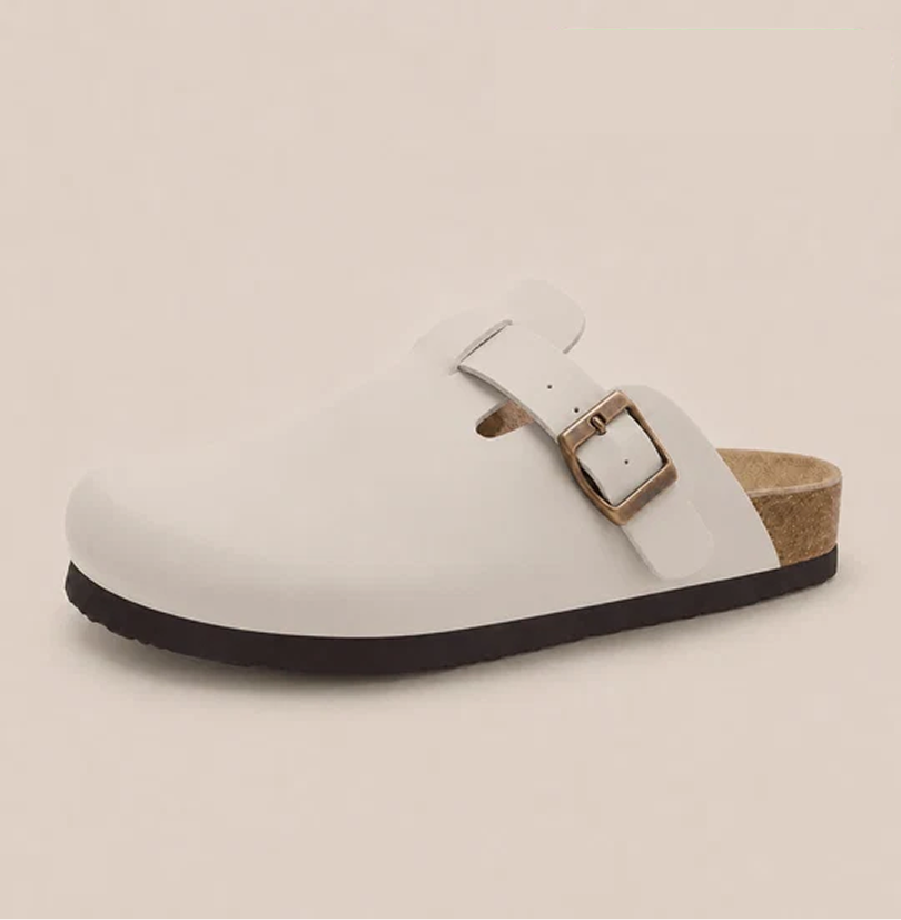 Komfrt Vegan Leather Clogs – Grey