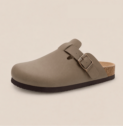 Komfrt Vegan Leather Clogs – Brown