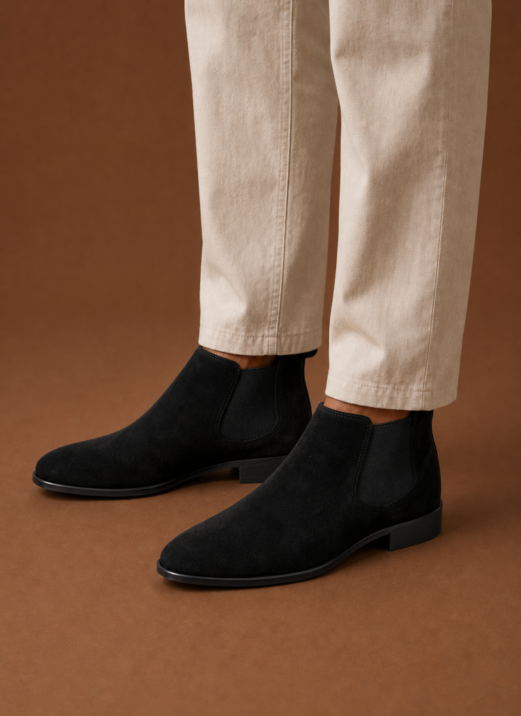 Komfrt Men's Suede Chelsea Boots