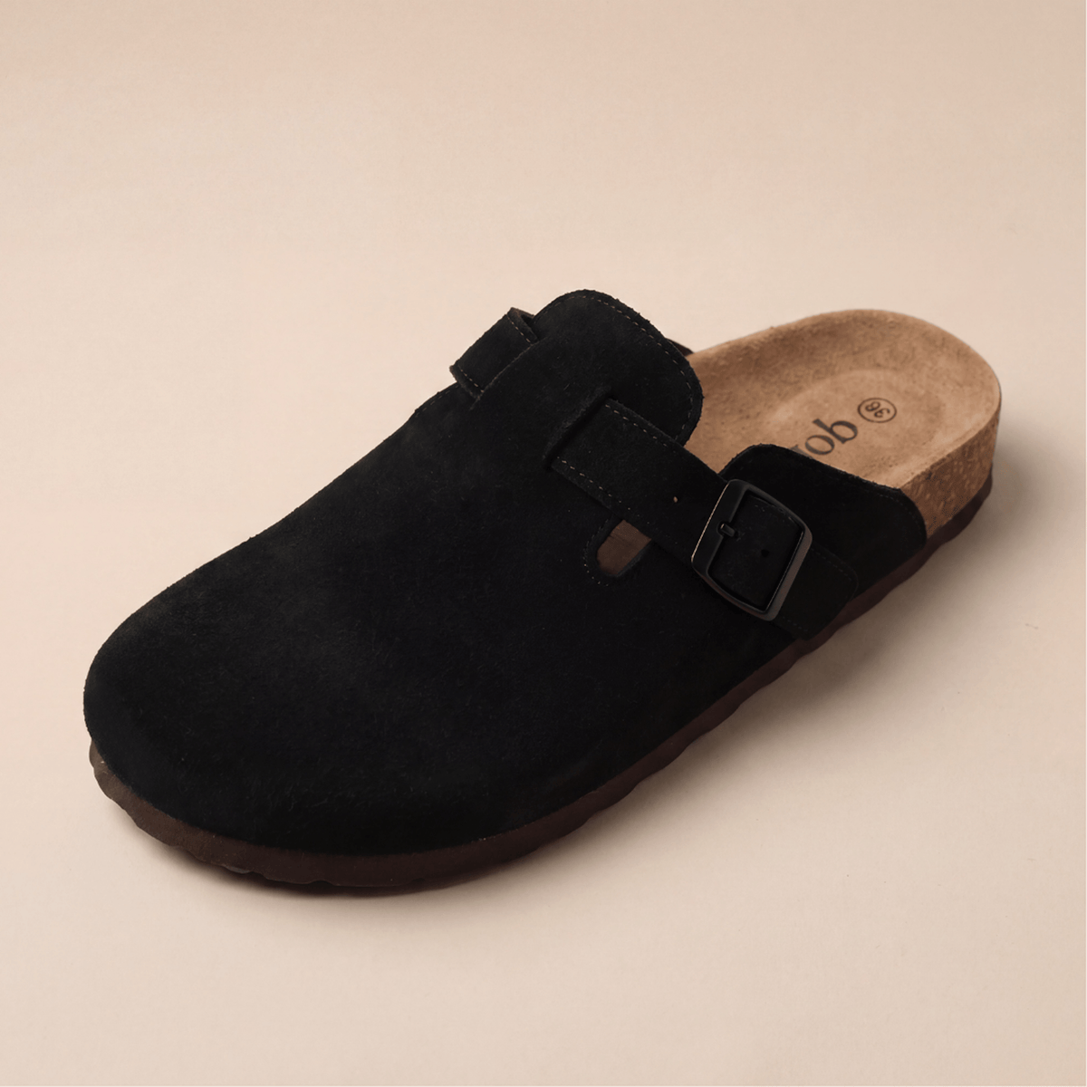 Komfrt Suede Clogs – Black