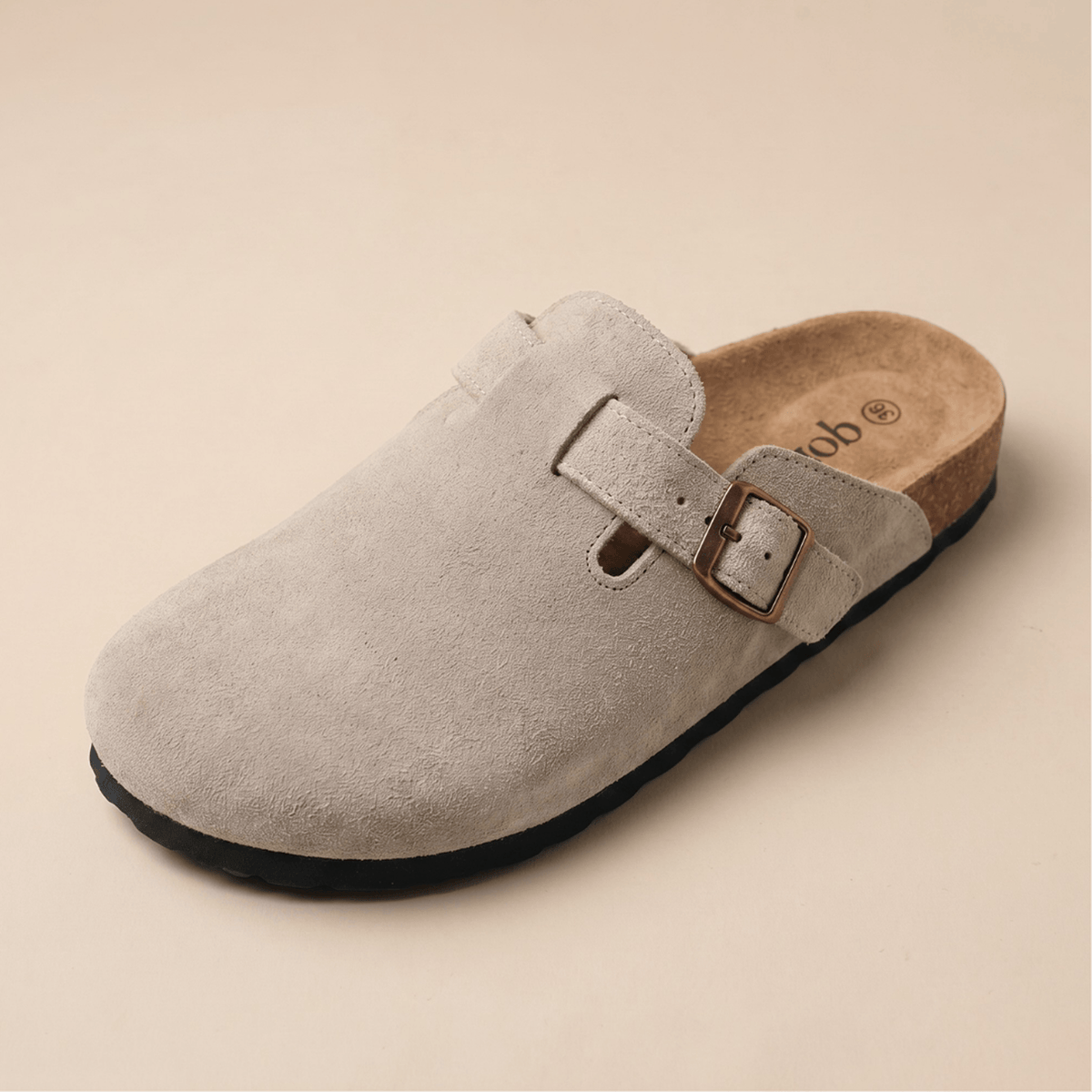 Komfrt Suede Clogs – Grey
