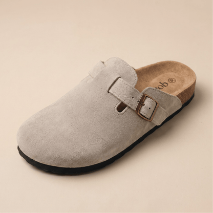 Komfrt Suede Clogs – Grey