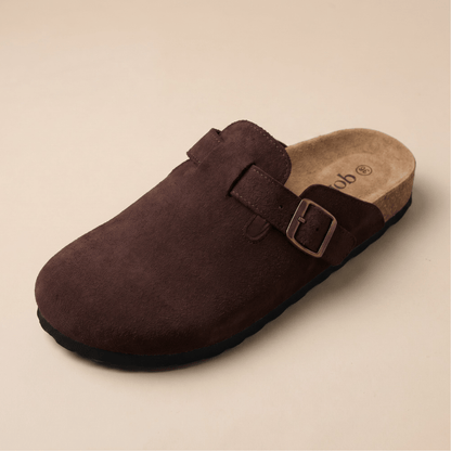 Komfrt Suede Clogs – Mocha