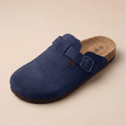 Komfrt Suede Clogs – Navy