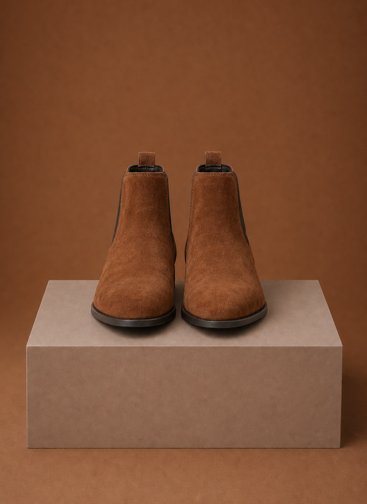 Komfrt Men's Suede Chelsea Boots