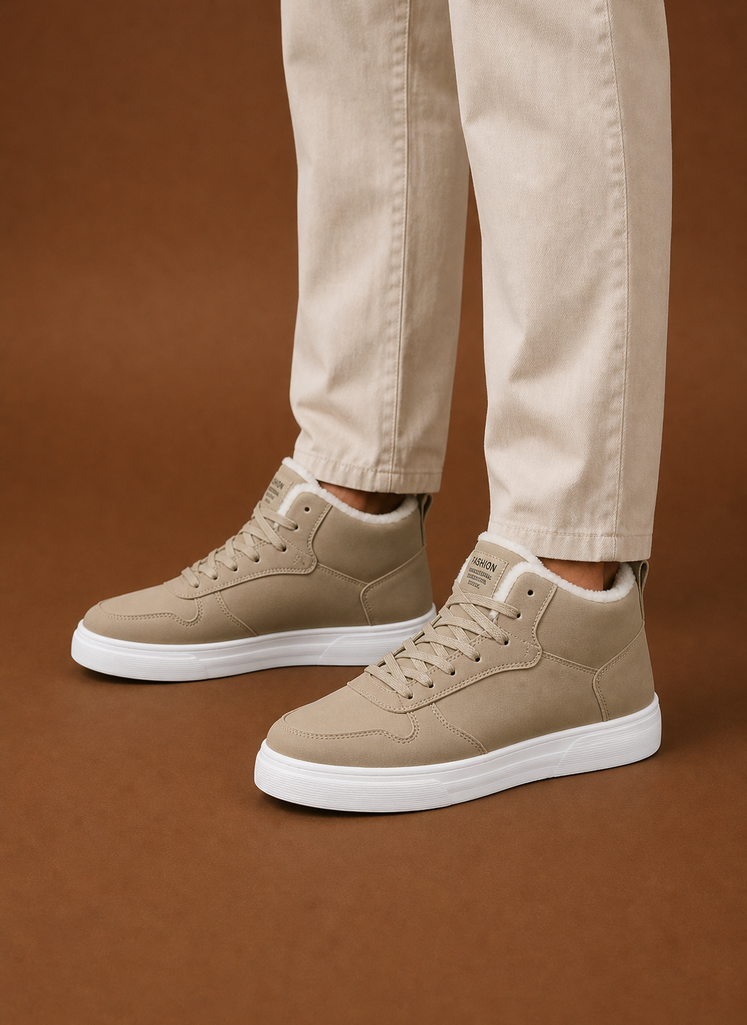 Komfrt Men's Fleece-Lined High-Top Sneakers