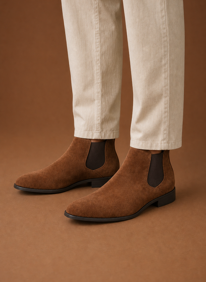 Komfrt Men's Suede Chelsea Boots