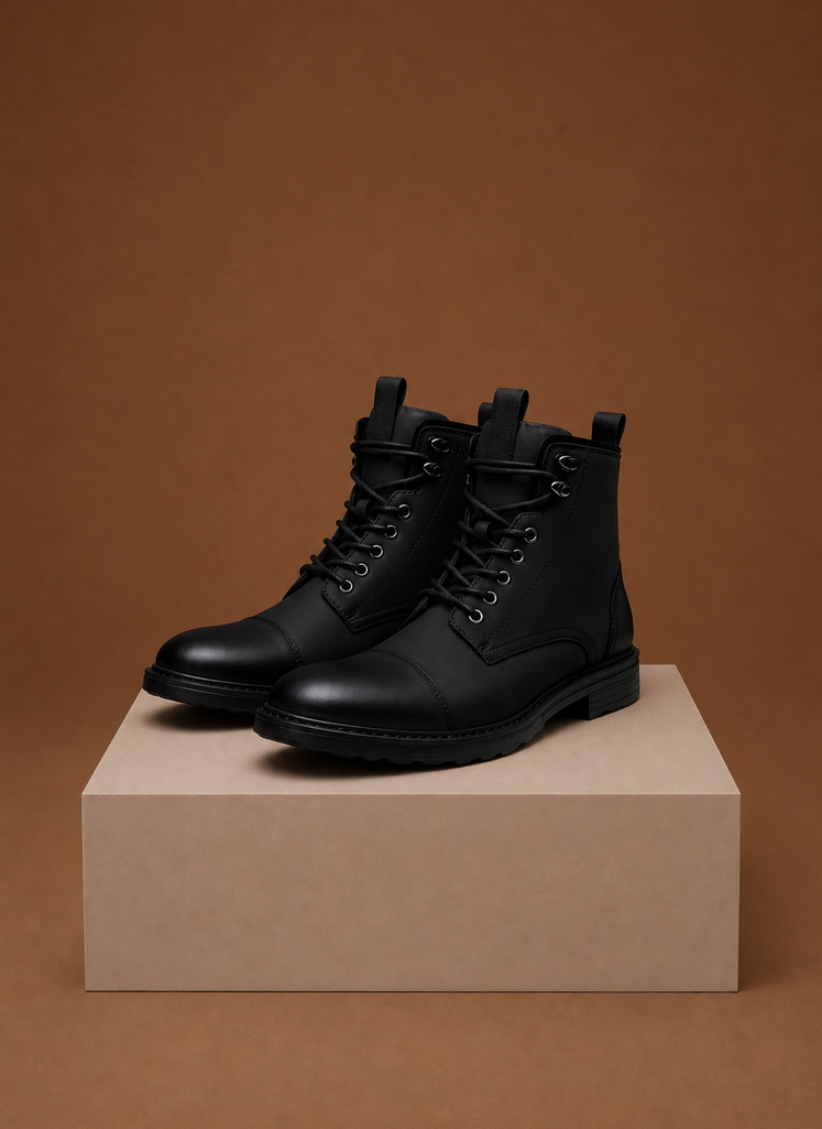 Komfrt Men's Lace-Up Combat Boots