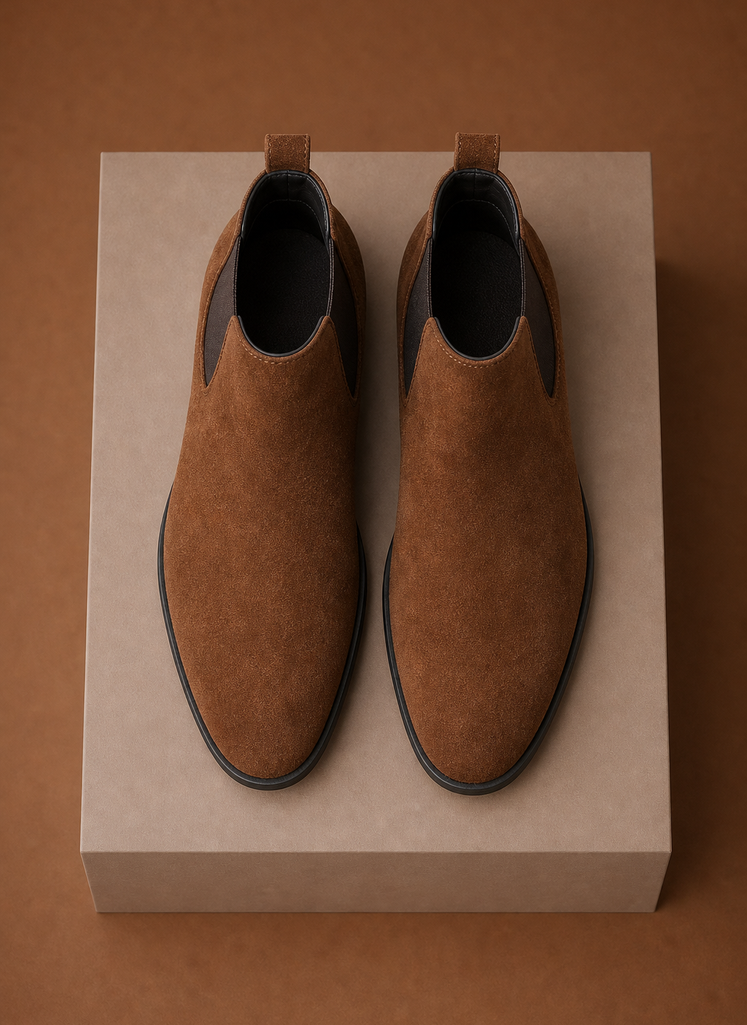 Komfrt Men's Suede Chelsea Boots