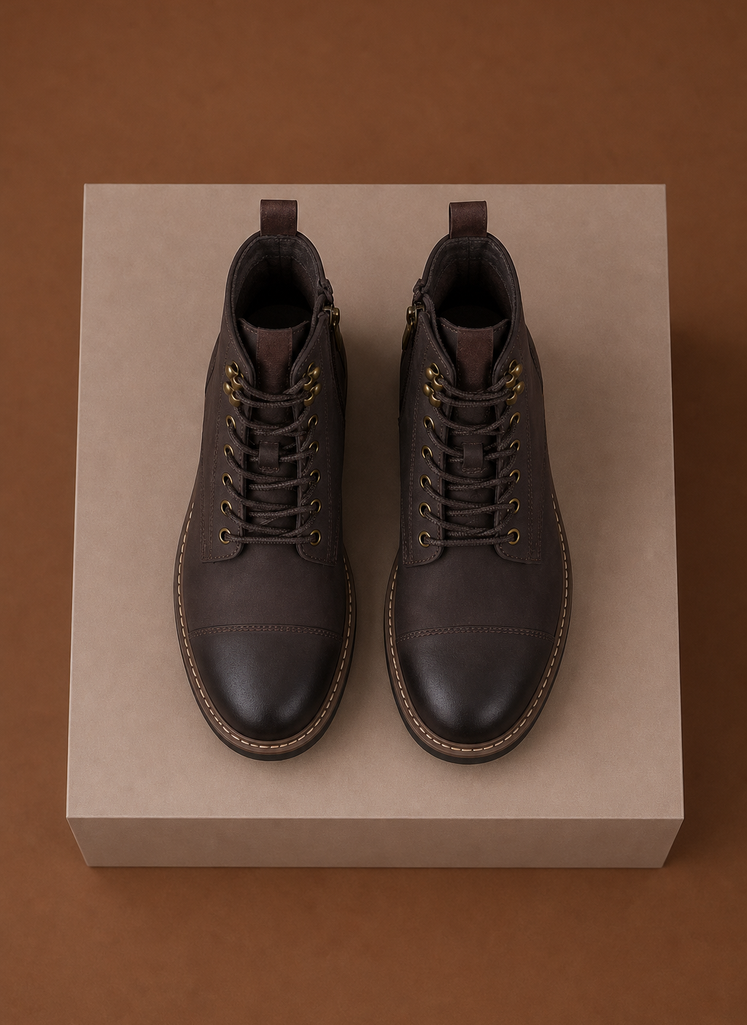 Komfrt Men's Lace-Up Combat Boots