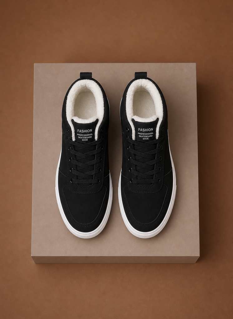Komfrt Men's Fleece-Lined High-Top Sneakers